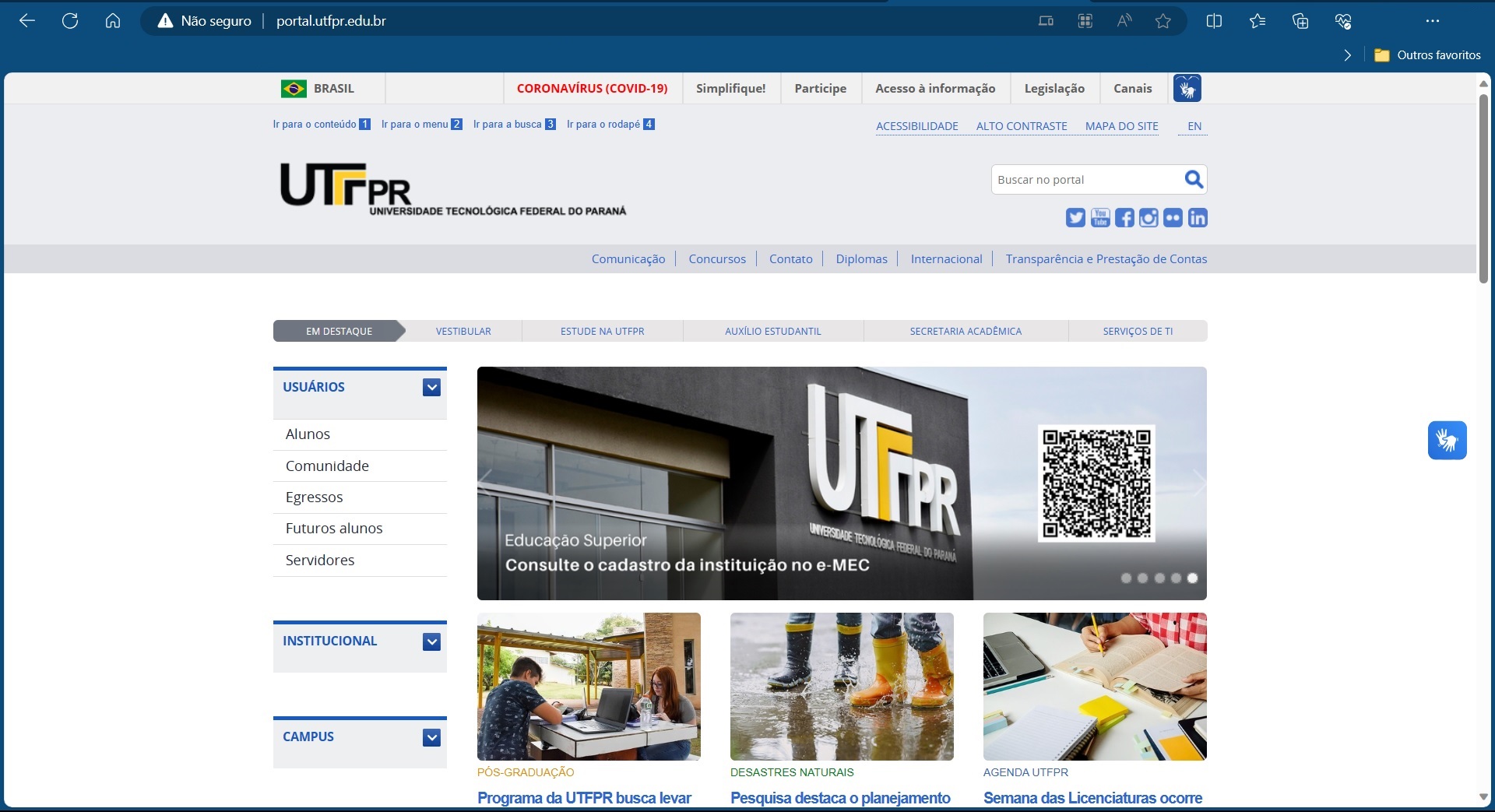 Portal da UTFPR 2024